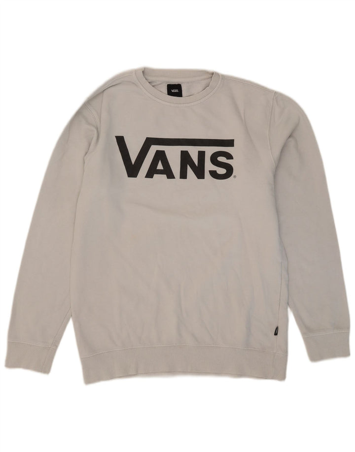 VANS Mens Graphic Sweatshirt Jumper Large Grey