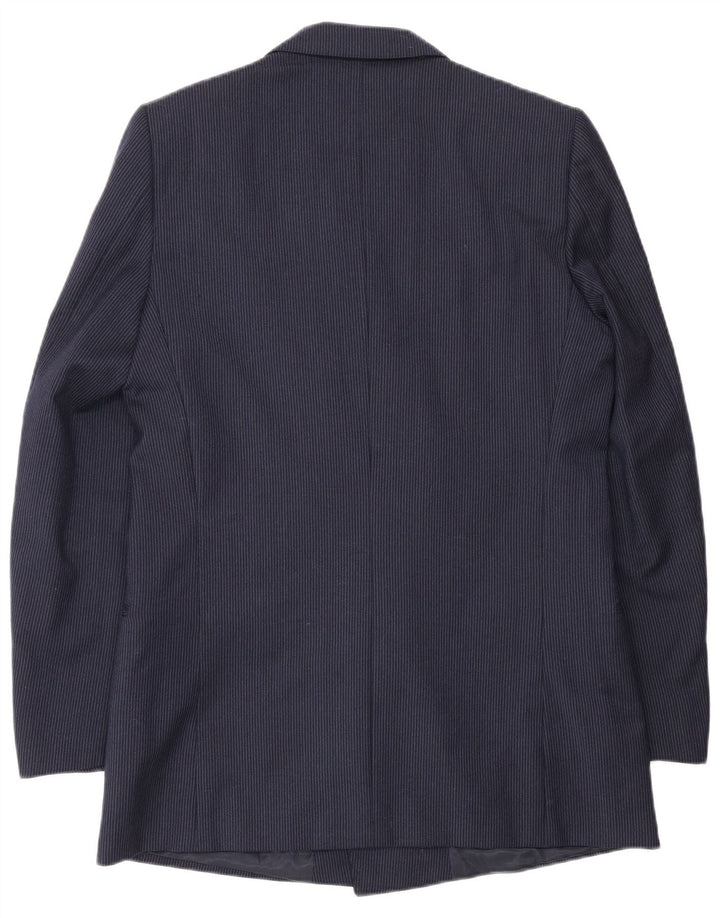 Vintage Mens Club Blazer Jacket IT 50 Large Navy Blue Striped