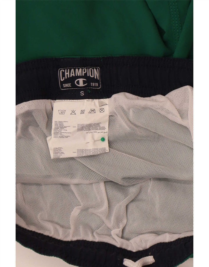 Champion Mens Graphic Swimming Shorts Small Green Polyamide