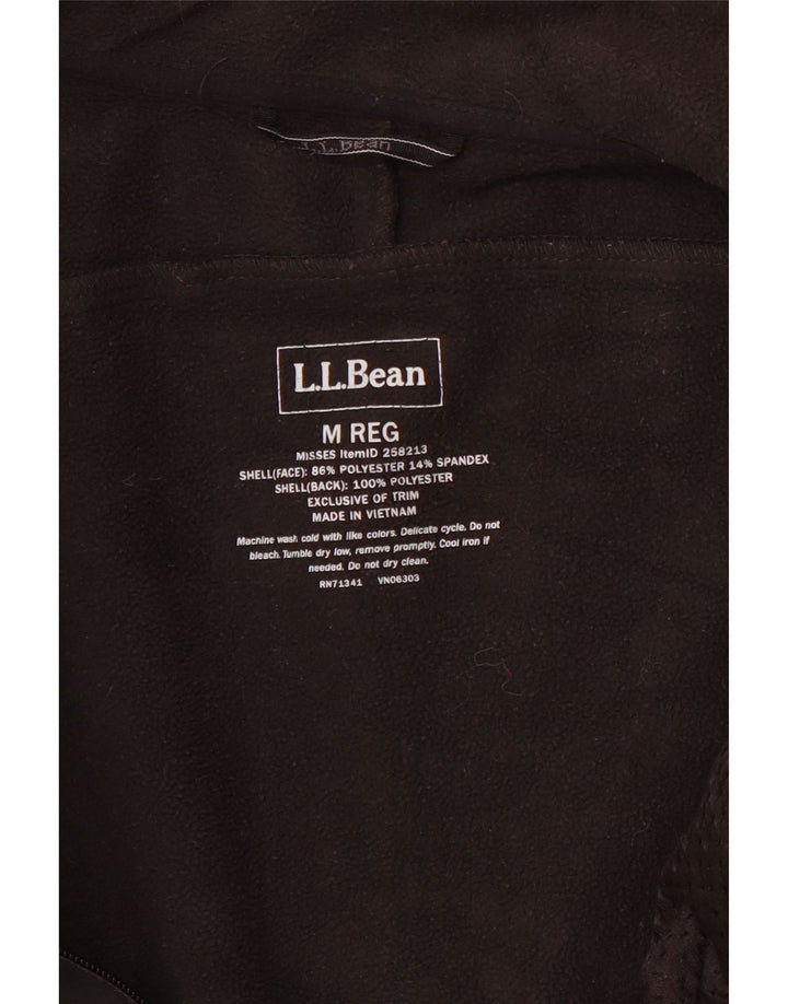 L.L.BEAN Womens Windbreaker Jacket UK 14 Medium Black Polyester