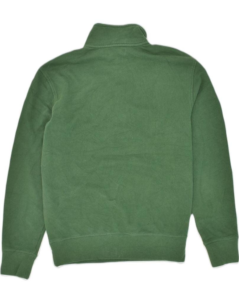 NAUTICA Mens Zip Neck Jumper Sweater Medium Green Cotton | Vintage Nautica | Thrift | Second-Hand Nautica | Used Clothing | Messina Hembry 