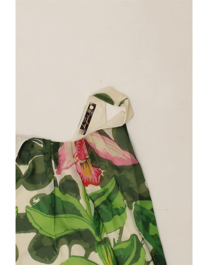 DESIGUAL Womens Sleeveless Basic Dress UK 8 Small White Floral Vintage Desigual and Second-Hand Desigual from Messina Hembry 