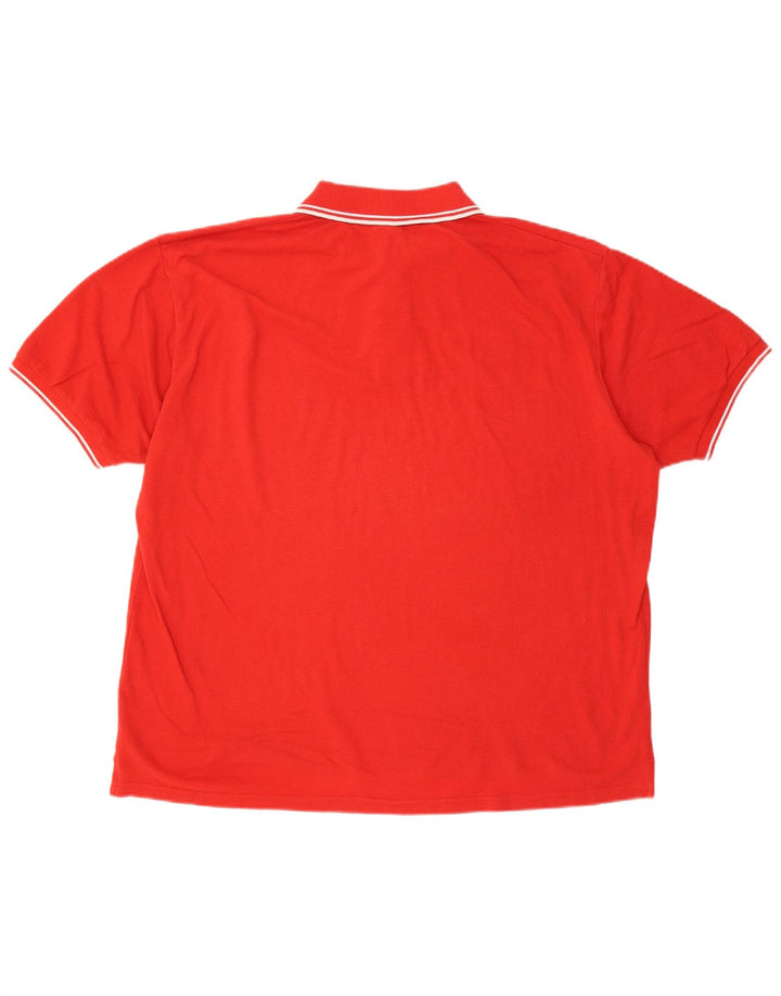 Asics Mens Polo Shirt 3XL Red Cotton