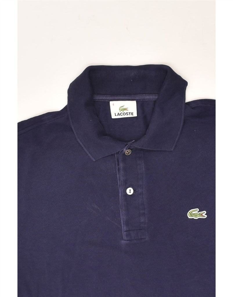 LACOSTE Mens Polo Shirt Size 4 Medium Navy Blue Cotton | Vintage Lacoste | Thrift | Second-Hand Lacoste | Used Clothing | Messina Hembry 