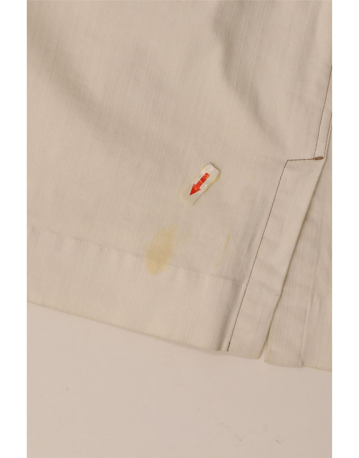 MARLBORO CLASSICS Womens High Waist Mini Skirt EU 50 3XL W36  White Cotton