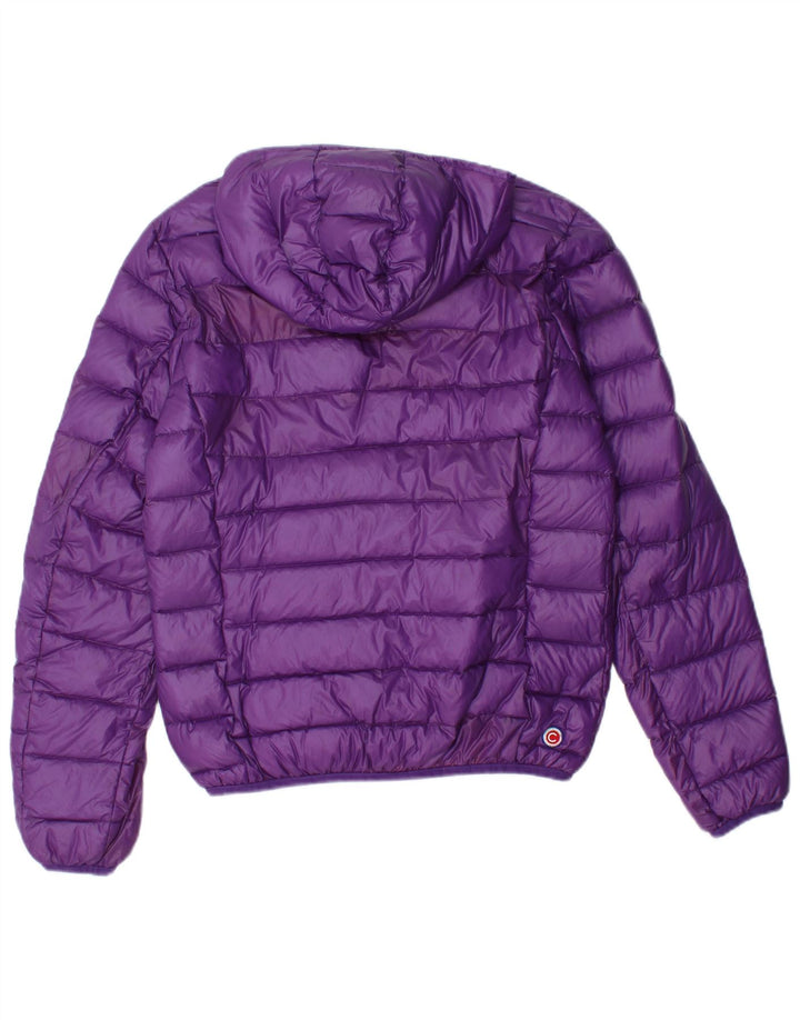 COLMAR Womens Hooded Padded Jacket IT 42 Small Purple Polyamide