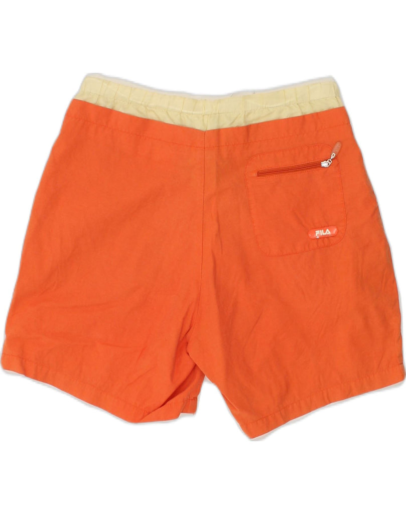 FILA Womens Sport Shorts IT 40 Small  Orange Cotton | Vintage Fila | Thrift | Second-Hand Fila | Used Clothing | Messina Hembry 