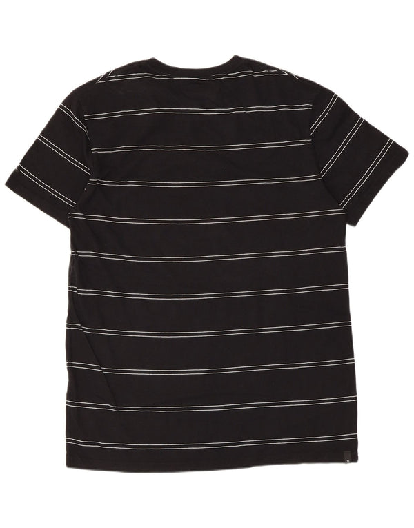 Rip Curl Mens Standard Fit T-Shirt Top Medium Black Striped Cotton
