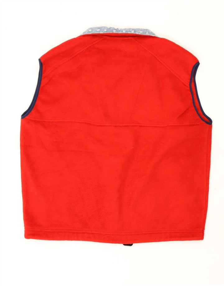 Think Pink Womens Oversized Fleece Gilet UK 16 Large Red Polyester