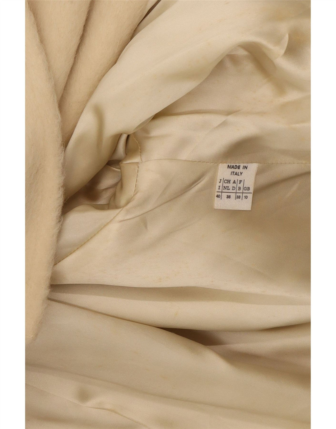 Max Mara Womens Double Breasted Coat UK 10 Small Off White Classic