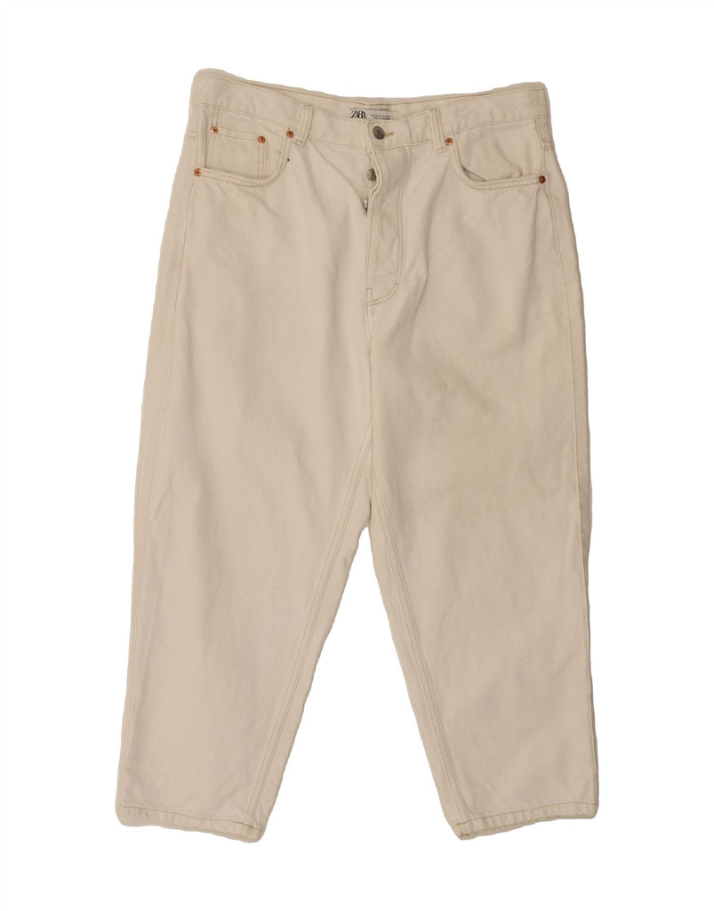 ZARA Mens Cropped Jeans EU 44 Large W34 L24 White Vintage Zara and Second-Hand Zara from Messina Hembry 