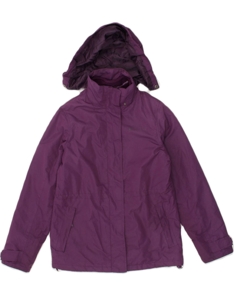 MOUNTAIN WAREHOUSE Womens Hooded Windbreaker Jacket UK 8 Small Purple | Vintage Mountain Warehouse | Thrift | Second-Hand Mountain Warehouse | Used Clothing | Messina Hembry 