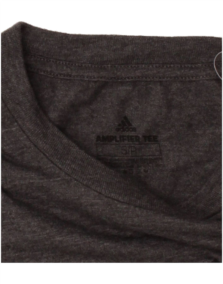 ADIDAS Mens Graphic T-Shirt Top Small Grey Vintage Adidas and Second-Hand Adidas from Messina Hembry 