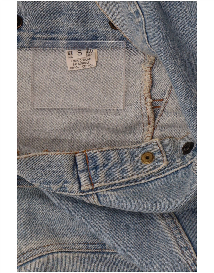 El Charro Womens Oversized Denim Jacket UK 10 Small Blue Cotton