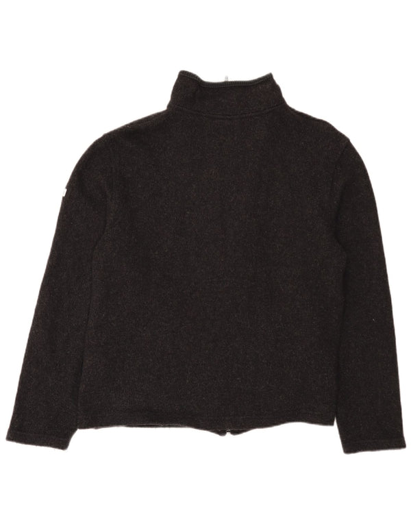 Kickers Womens Cardigan Sweater UK 14 Medium Grey Wool