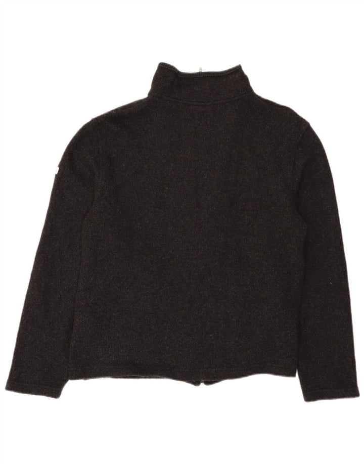 Kickers Womens Cardigan Sweater UK 14 Medium Grey Wool