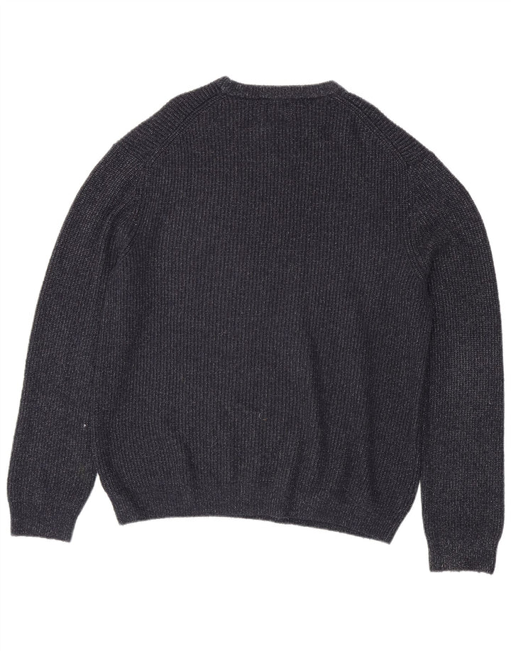 Marks & Spencer Mens Crew Neck Jumper Sweater XL Navy Blue Flecked