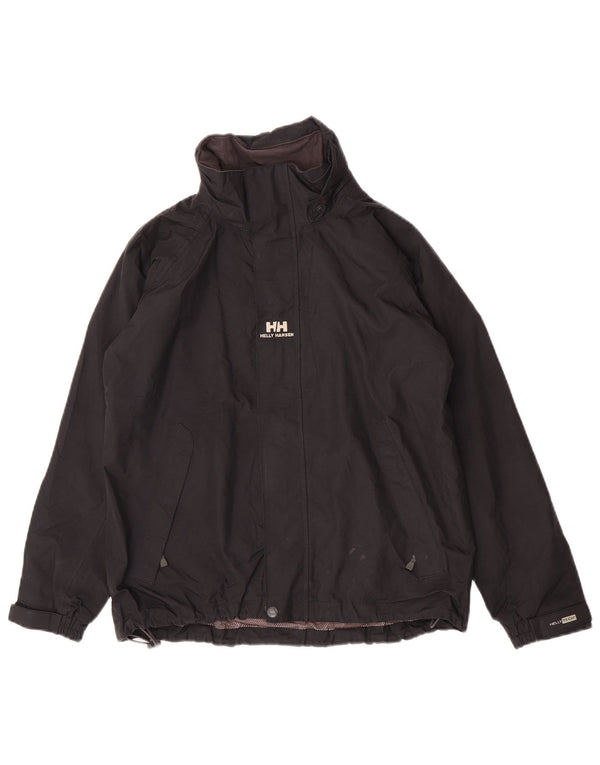 Helly Hansen Boys Windbreaker Jacket 11-12 Years Black Polyester