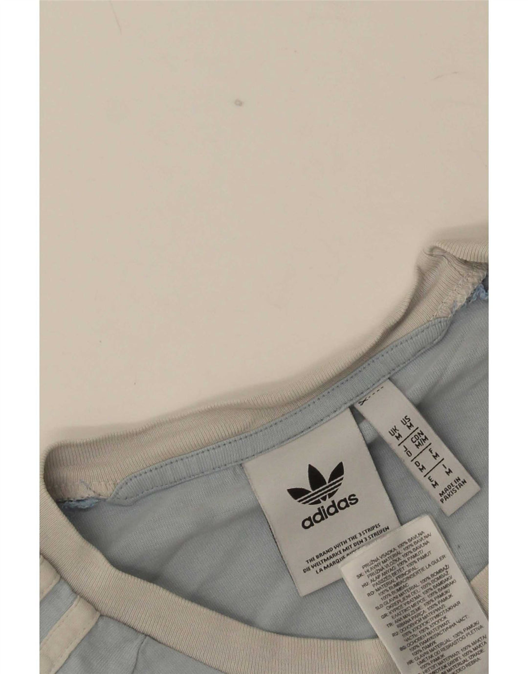 Adidas Mens T-Shirt Top Medium Blue Cotton