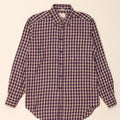 TRUSSARDI Mens Shirt Size 40 15 1/2 Medium Purple Check Vintage Trussardi and Second-Hand Trussardi from Messina Hembry 