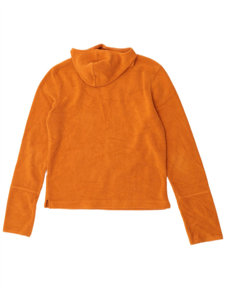 Jigsaw Womens Hooded Fleece Jumper UK 14 Medium Orange