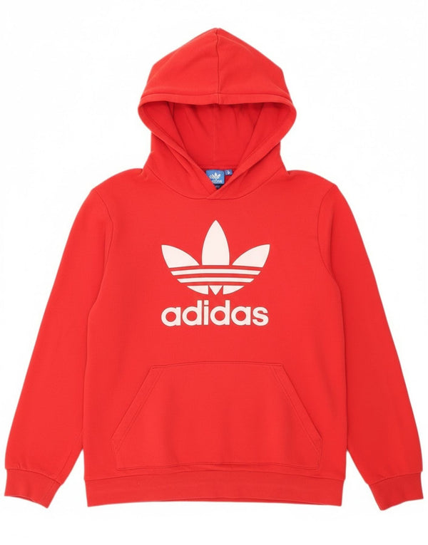 Adidas Boys Graphic Hoodie Jumper 15-16 Years  Red Cotton