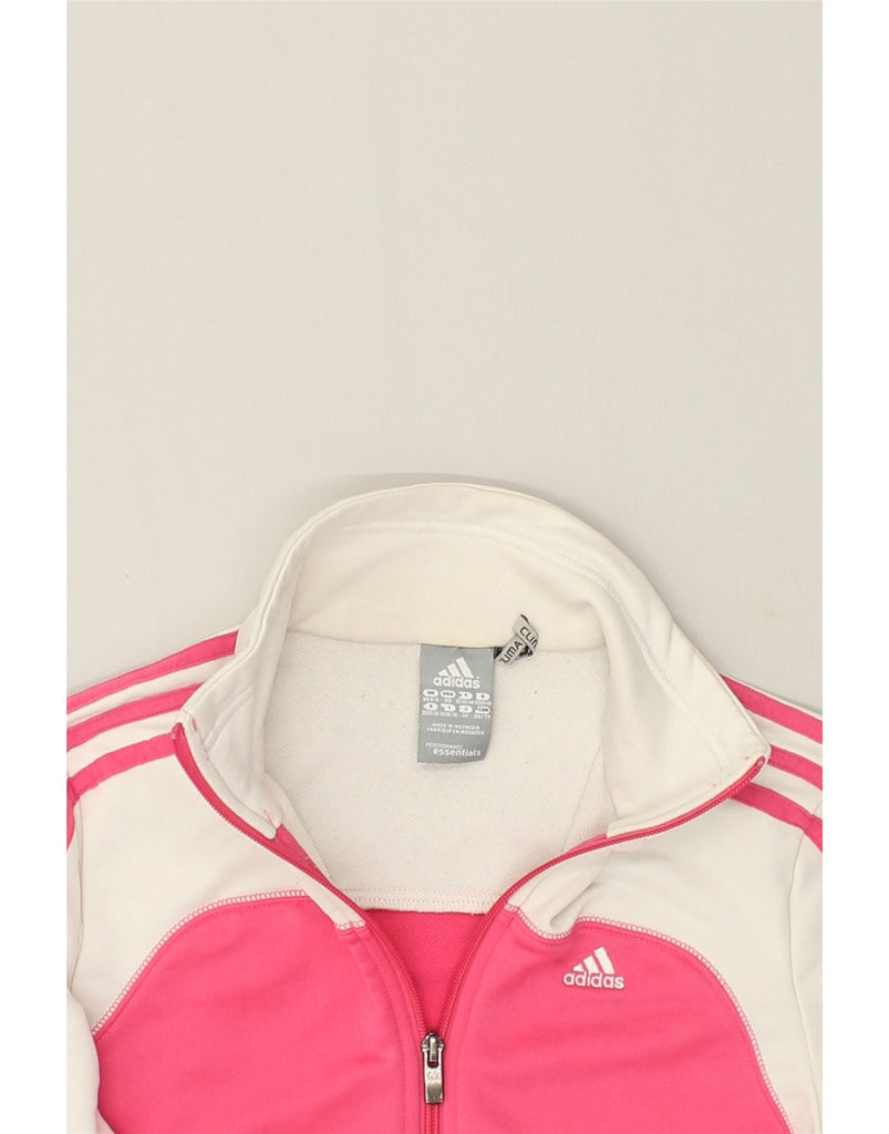 ADIDAS Womens Tracksuit Top Jacket UK 4-6 XS Pink Colourblock Polyester | Vintage Adidas | Thrift | Second-Hand Adidas | Used Clothing | Messina Hembry 