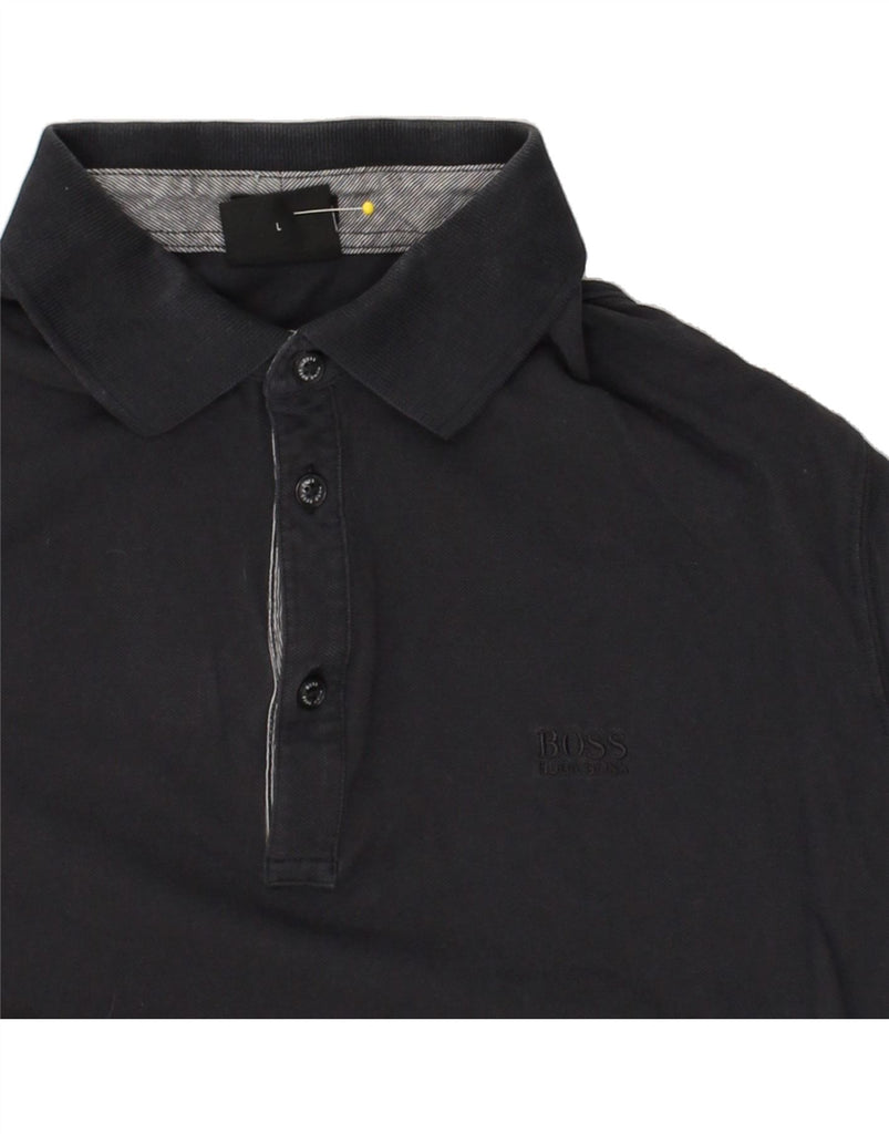 HUGO BOSS Mens Regular Polo Shirt Large Grey Cotton | Vintage Hugo Boss | Thrift | Second-Hand Hugo Boss | Used Clothing | Messina Hembry 