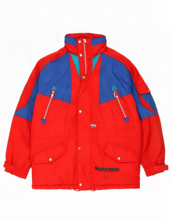 Trespass Mens Graphic Loose Fit Ski Jacket UK 36 Small Red Colourblock