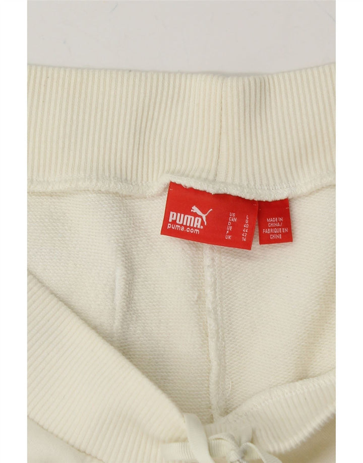 PUMA Womens Sport Shorts UK 14 Large  Off White