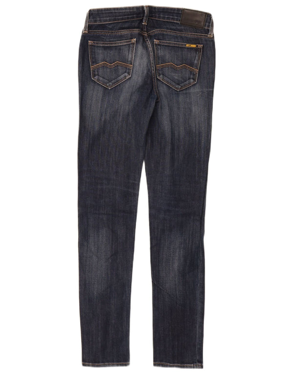 Meltin' Pot Womens Skinny Jeans W27 L32 Navy Blue Cotton