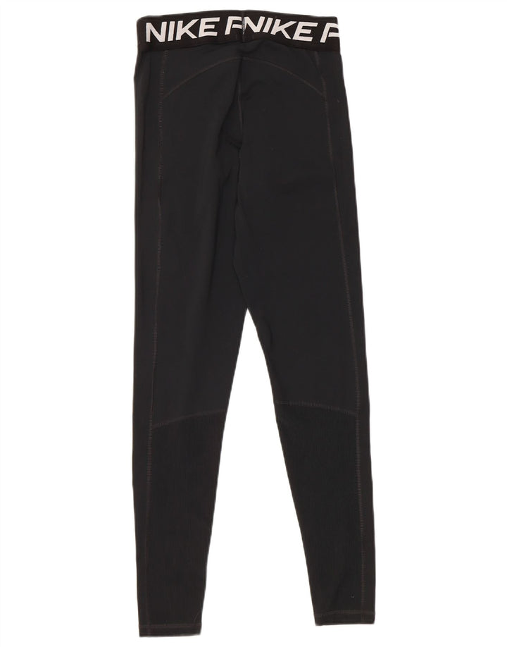 Nike Womens Dri Fit Graphic Leggings UK 10 Small  Black