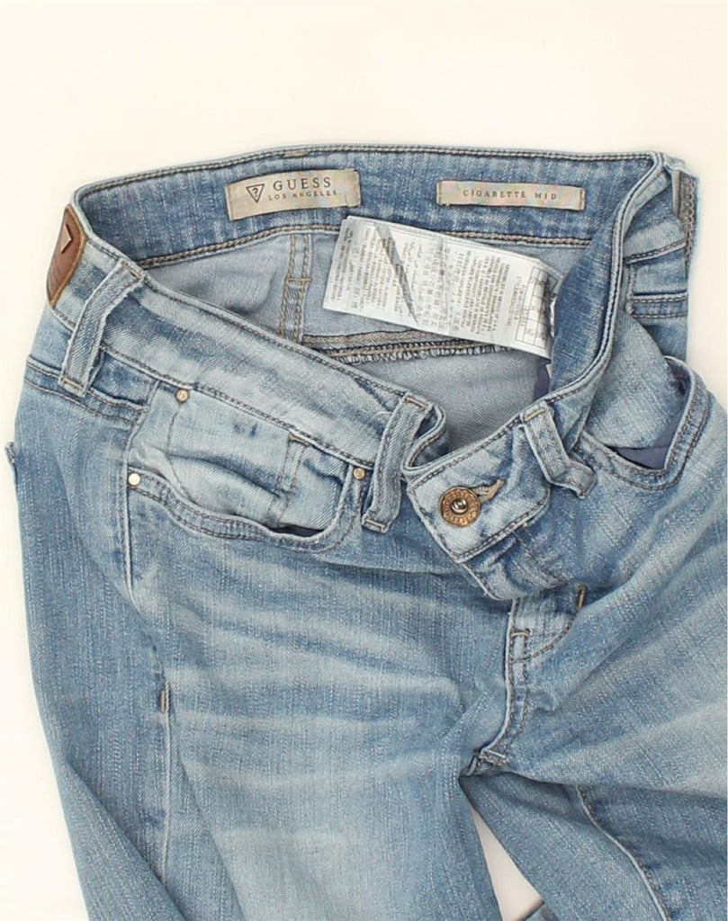 GUESS Womens Cigarette Straight Jeans W25 L34  Blue Cotton | Vintage Guess | Thrift | Second-Hand Guess | Used Clothing | Messina Hembry 