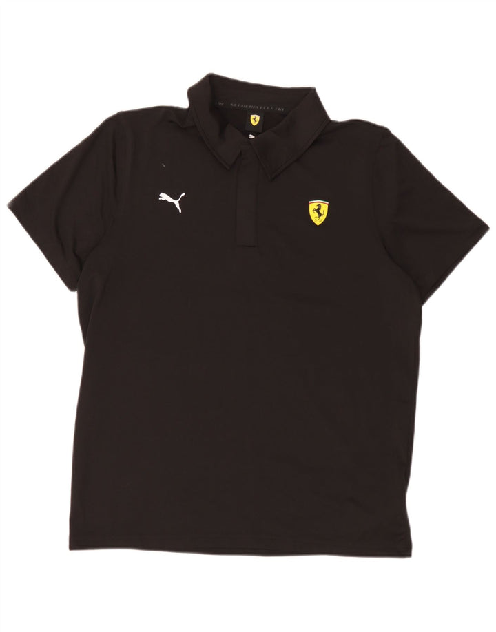 Puma Mens Ferrari Polo Shirt Medium Black Polyester