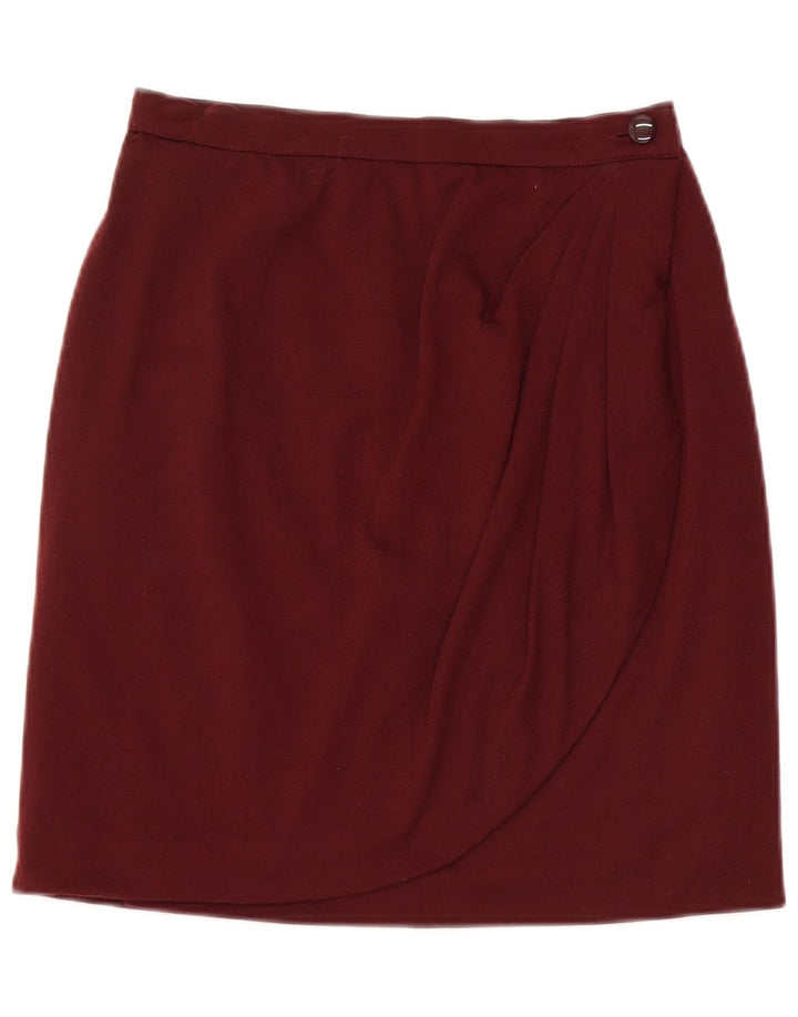 Luisa Spagnoli Womens Wrap Skirt IT 42 Medium W26 Burgundy