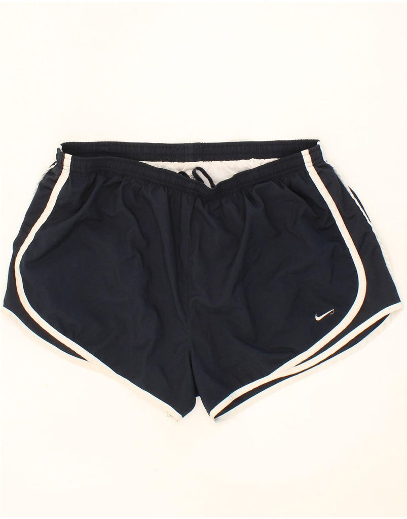 NIKE Womens Sport Shorts UK 18 XL Navy Blue Polyester Vintage Nike and Second-Hand Nike from Messina Hembry 