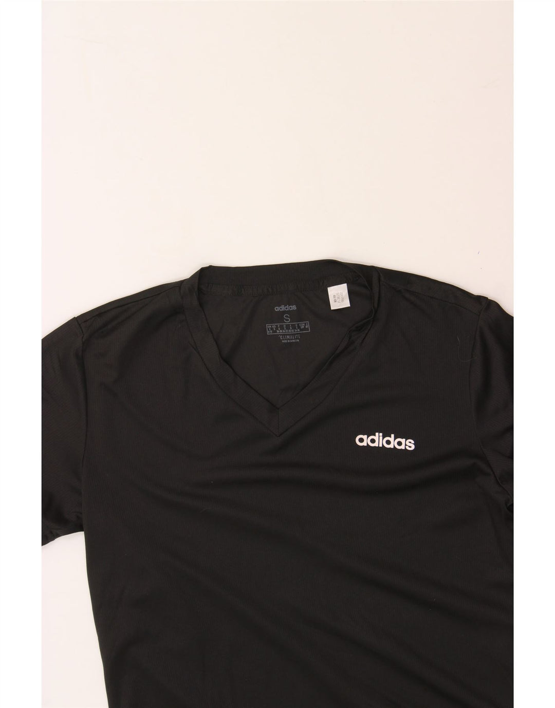 ADIDAS Womens Climalite T-Shirt Top UK 8/10 Small Black Polyester Vintage Adidas and Second-Hand Adidas from Messina Hembry 