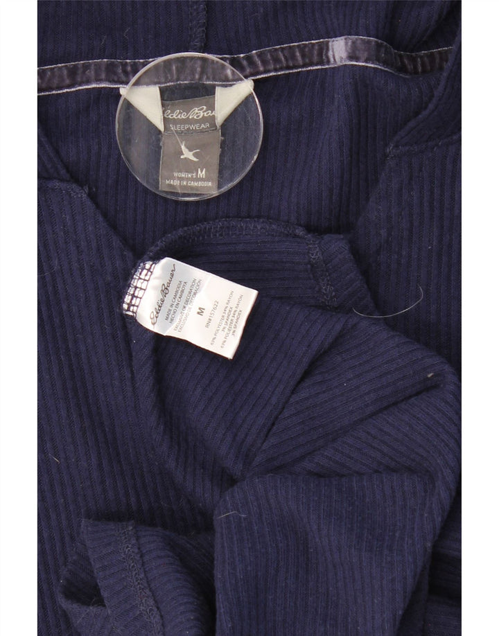 EDDIE BAUER Womens Hooded Top Long Sleeve UK 14 Medium Navy Blue Polyester Vintage Eddie Bauer and Second-Hand Eddie Bauer from Messina Hembry 