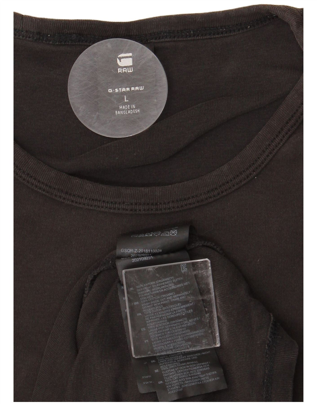 G-STAR Mens T-Shirt Top Large Black Cotton