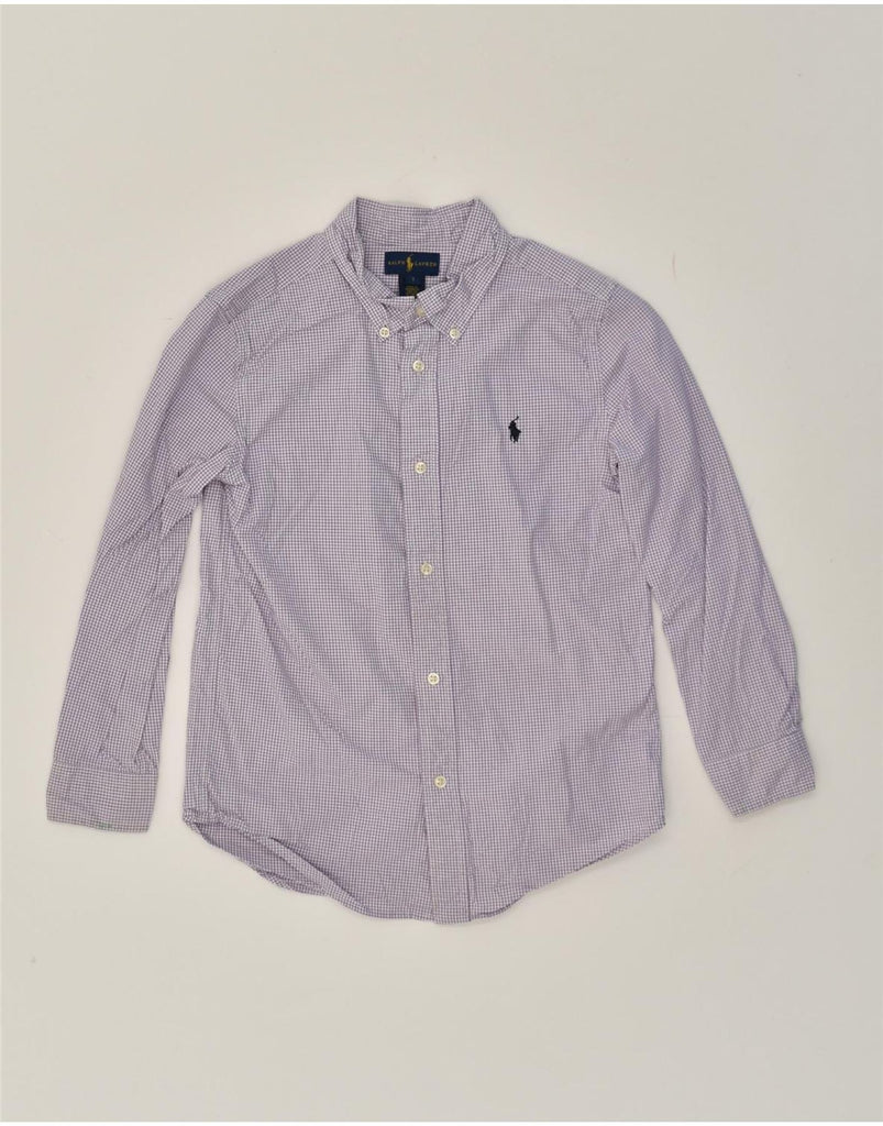 RALPH LAUREN Boys Shirt 6-7 Years Purple Check Cotton | Vintage Ralph Lauren | Thrift | Second-Hand Ralph Lauren | Used Clothing | Messina Hembry 