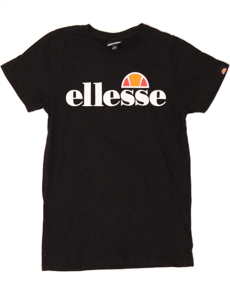 ELLESSE Boys Graphic T-Shirt Top 12-13 Years Black Cotton Vintage Ellesse and Second-Hand Ellesse from Messina Hembry 