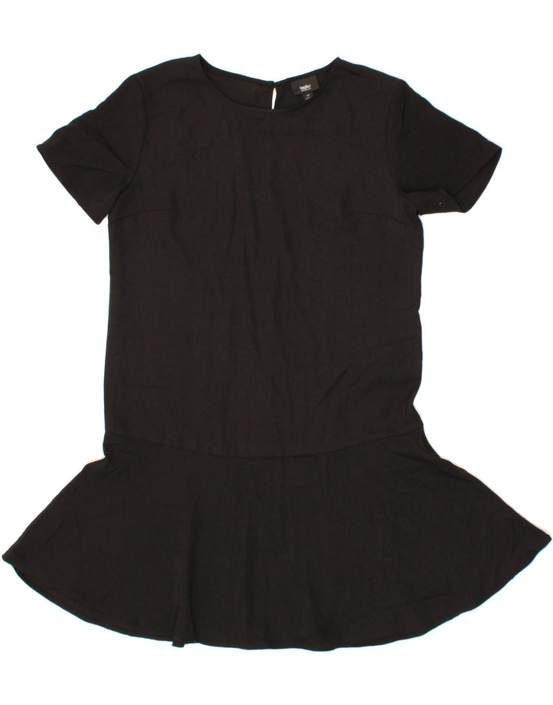 MOSSIMO Womens Loose Fit Drop Waist Dress UK 10 Small Black Polyester Vintage Mossimo and Second-Hand Mossimo from Messina Hembry 