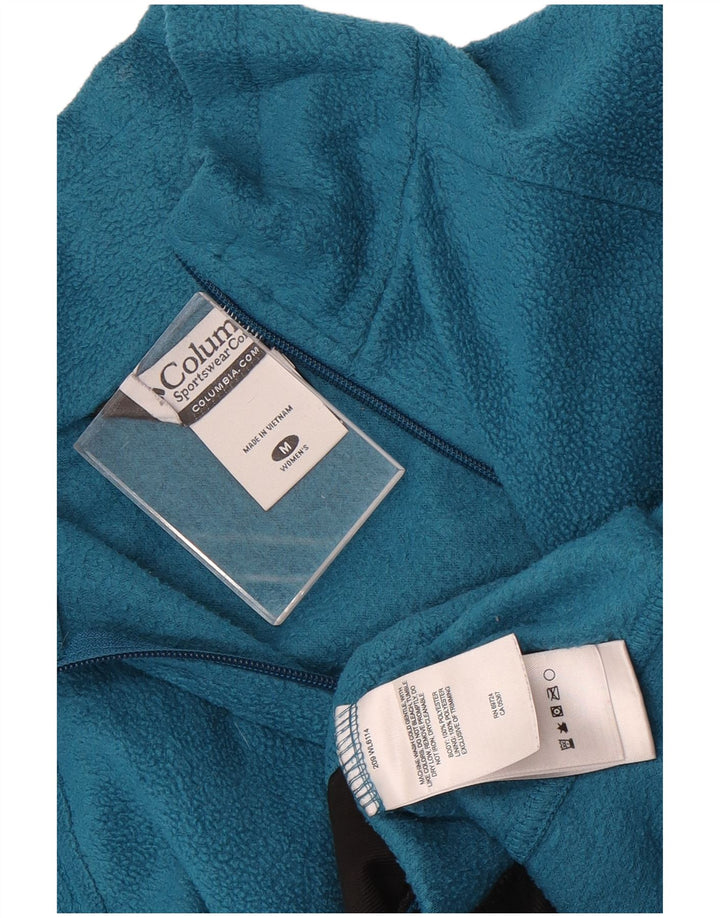 Columbia Womens Fleece Jacket UK 14 Medium Blue Polyester