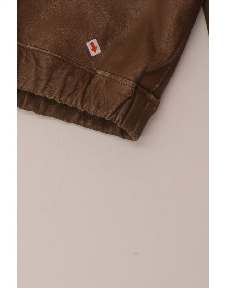 Vintage Mens Leather Jacket UK 38 Medium Brown