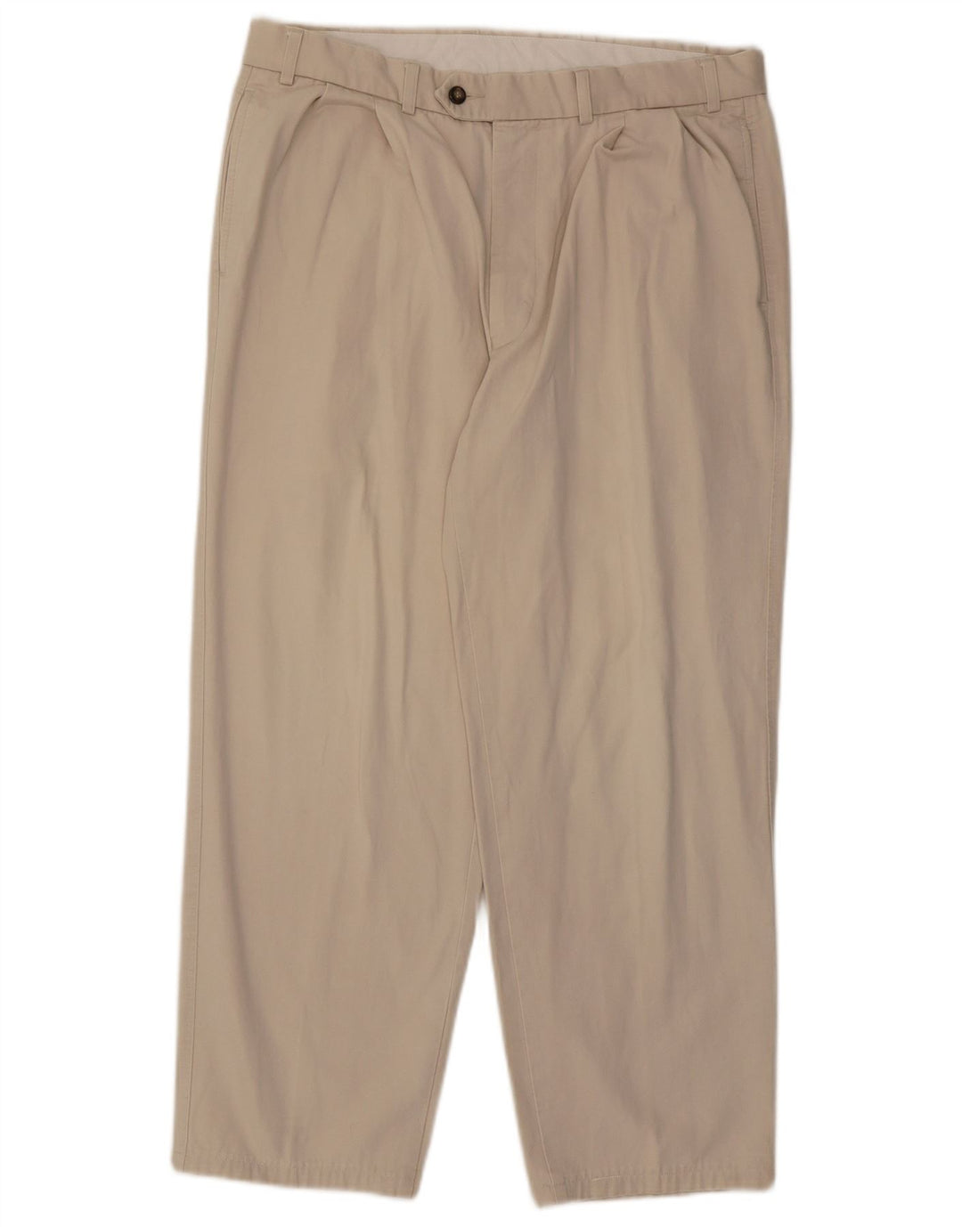 Marks & Spencer Mens Pegged Suit Trousers W36 L29 Beige Cotton