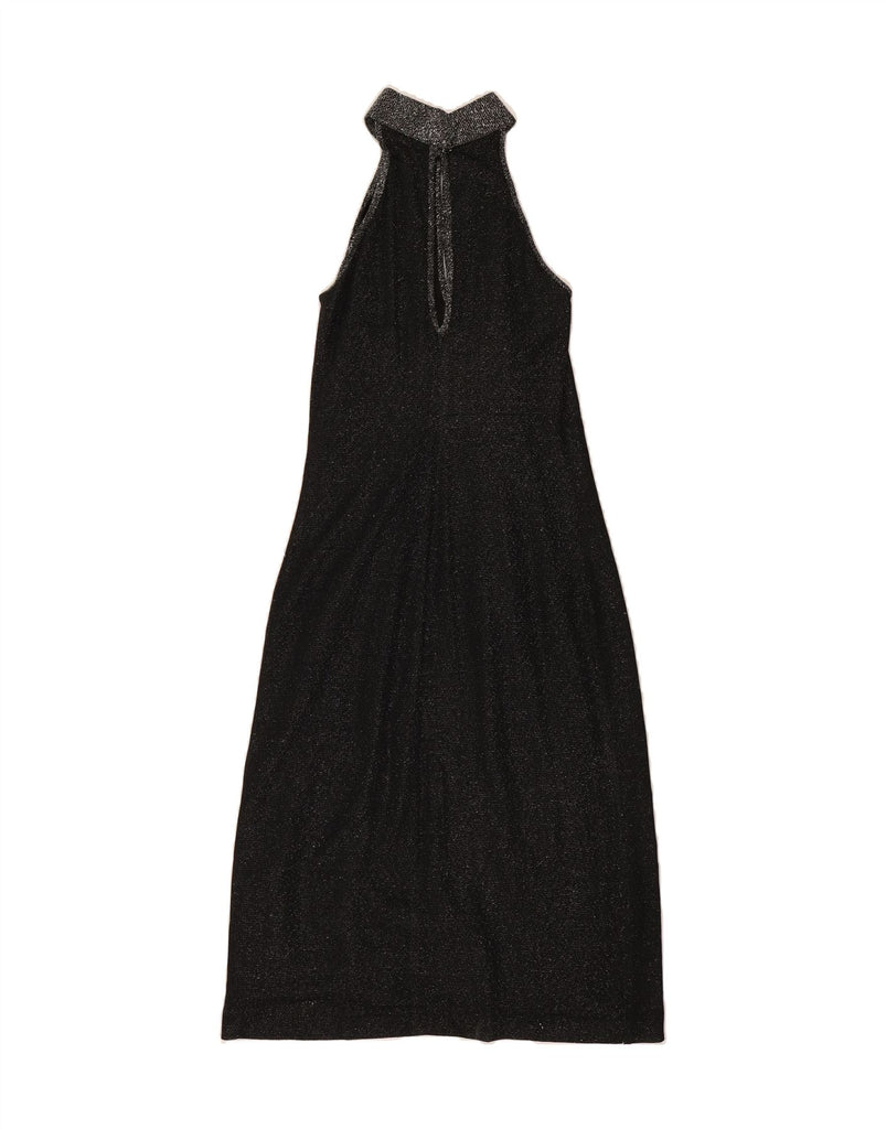 VINTAGE Womens Halter Sleeveless Maxi Dress UK 10 Small Black Vintage Vintage and Second-Hand Vintage from Messina Hembry 