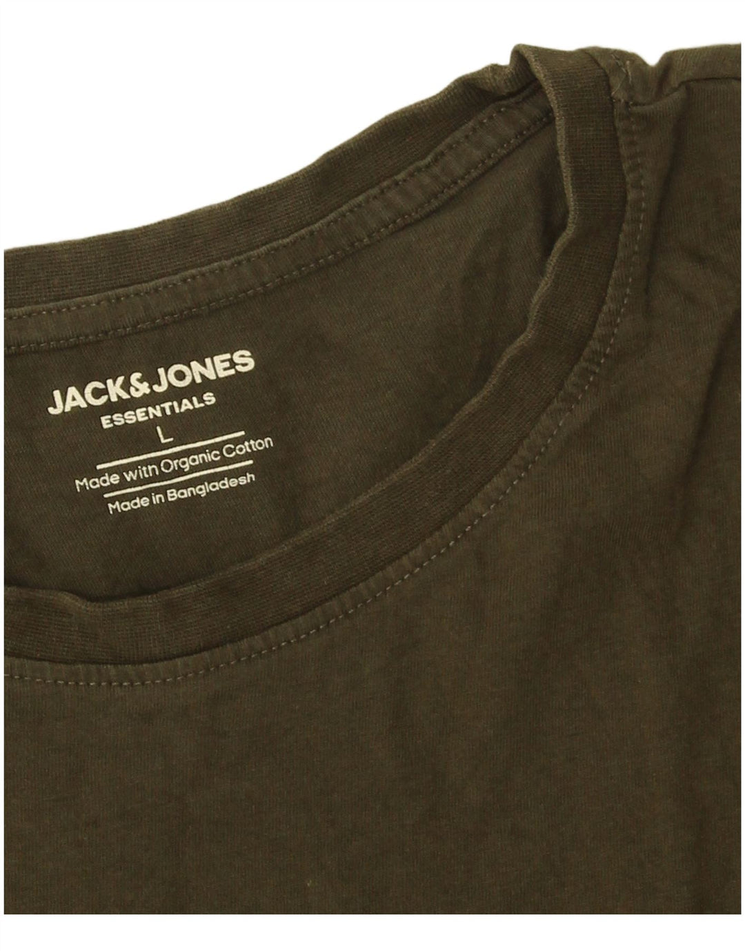Jack & Jones Mens Lash T-Shirt Top Large Khaki Cotton