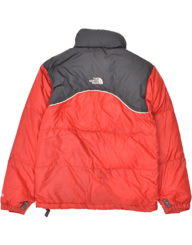 THE NORTH FACE Boys Padded Jacket 7-8 Years Small Red Colourblock | Vintage The North Face | Thrift | Second-Hand The North Face | Used Clothing | Messina Hembry 