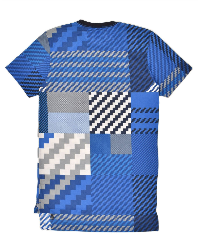 ADIDAS Mens Graphic T-Shirt Top XS Blue Colourblock Polyester | Vintage Adidas | Thrift | Second-Hand Adidas | Used Clothing | Messina Hembry 