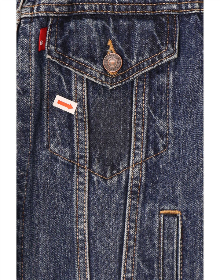 Levi's Womens Denim Jacket UK 14 Medium Blue Cotton